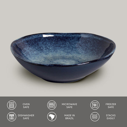 Porto Brasil DENIM BOWL ORGANIC STONEWARE dia. 6.9x2.2"  SKU: '14314113001