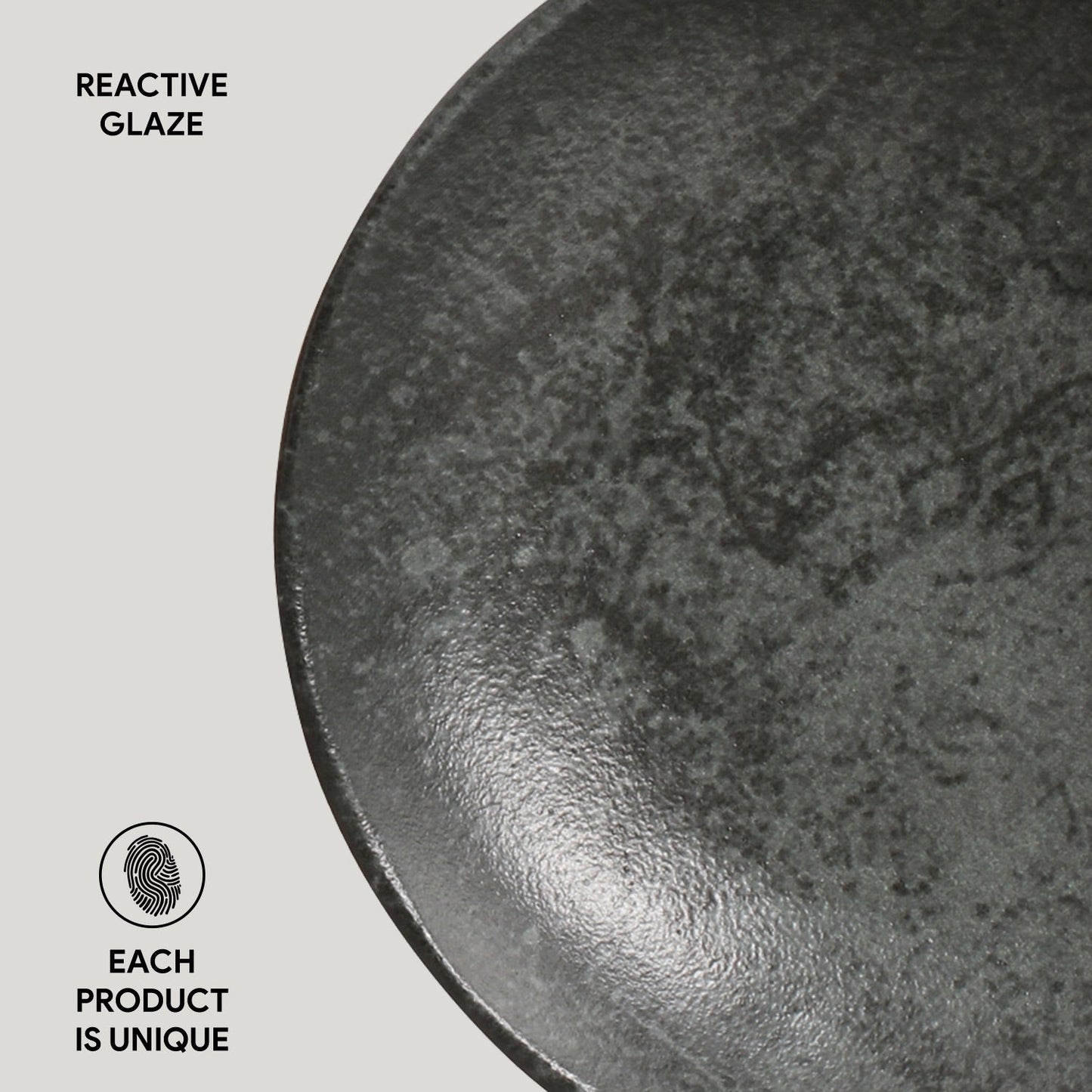 Porto Brasil CHROMIUM BOWL ORGANIC STONEWARE dia. 6.9x2.2"  SKU: '14314115901