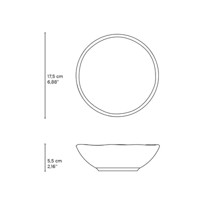 Porto Brasil MATTE BLACK BOWL ORGANIC STONEWARE dia. 6.9x2.2"  SKU: '1431473901