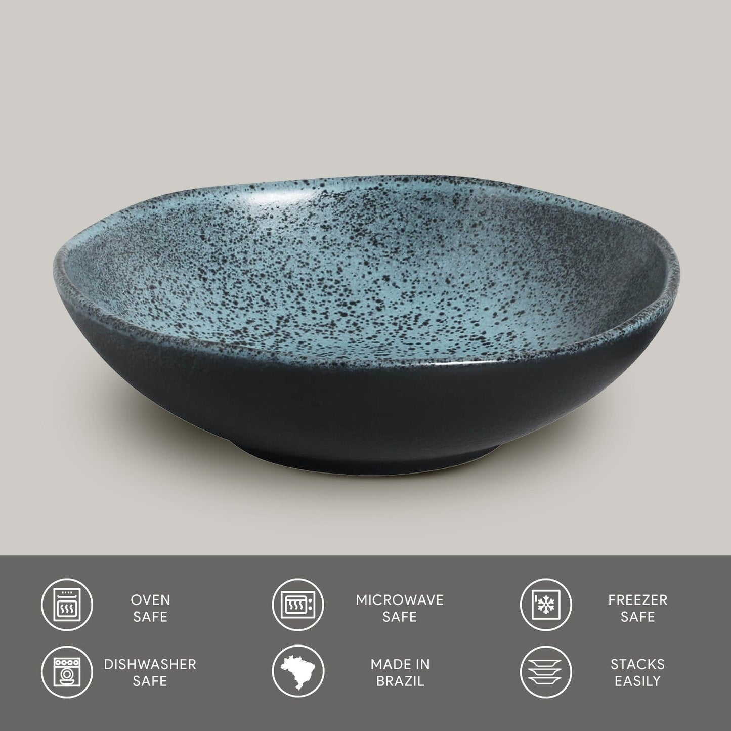 Porto Brasil NIGHT SKY BOWL ORGANIC STONEWARE dia. 6.9x2.2"  SKU: '1431477201