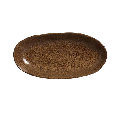 Porto Brasil DIJON DEEP OVAL PR LARGE ORGANIC STONEWARE dia. 12.6x6.3"  SKU: '14414105801
