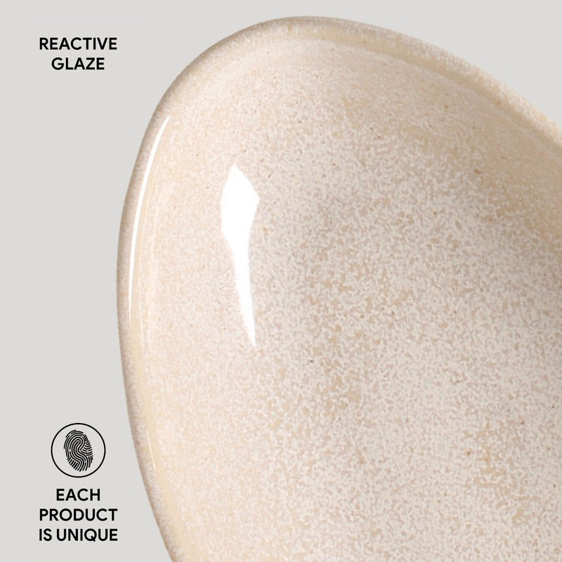 Porto Brasil LATTE DEEP OVAL PR LARGE ORGANIC STONEWARE dia. 12.6x6.3"  SKU: '14414108501