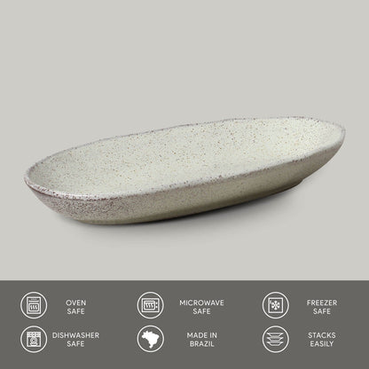 Porto Brasil PISTACHE DEEP OVAL PR LARGE ORGANIC STONEWARE dia. 12.6x6.3"  SKU: '14414108801