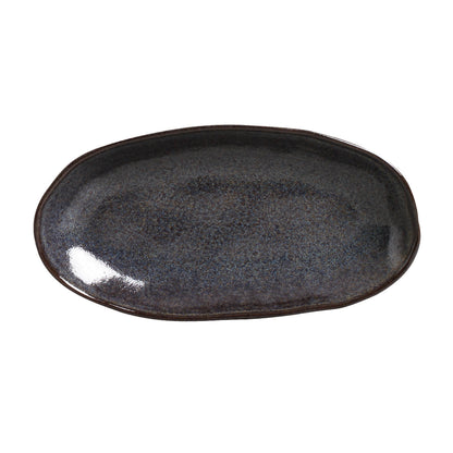 Porto Brasil TITANIUM DEEP OVAL PR LARGE ORGANIC STONEWARE dia. 12.6x6.3"  SKU: '14414109401