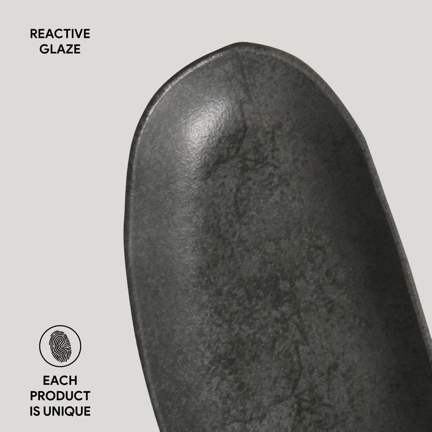 Porto Brasil CHROMIUM DEEP OVAL PR LARGE ORGANIC STONEWARE dia. 12.6x6.3"  SKU: '14414115901