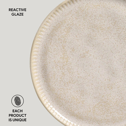 Porto Brasil LATTE LINHAS DESSERT PLATE STONEWARE dia. 8.46"  SKU: '1461108501