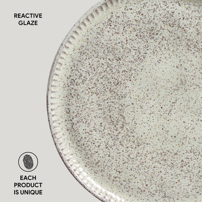 Porto Brasil PISTACHE LINHAS DESSERT PLATE STONEWARE dia. 8.46"  SKU: '1461108801