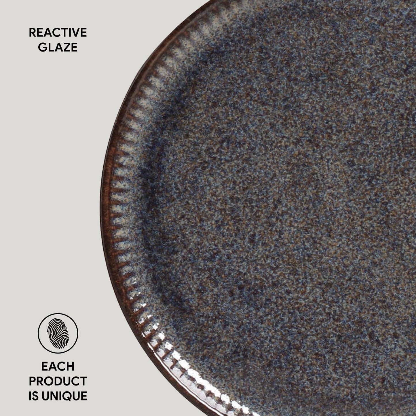 Porto Brasil TITANIUM LINHAS DESSERT PLATE STONEWARE dia. 8.46"   SKU: '1461109401