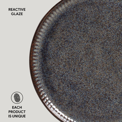 Porto Brasil TITANIUM LINHAS DESSERT PLATE STONEWARE dia. 8.46"   SKU: '1461109401