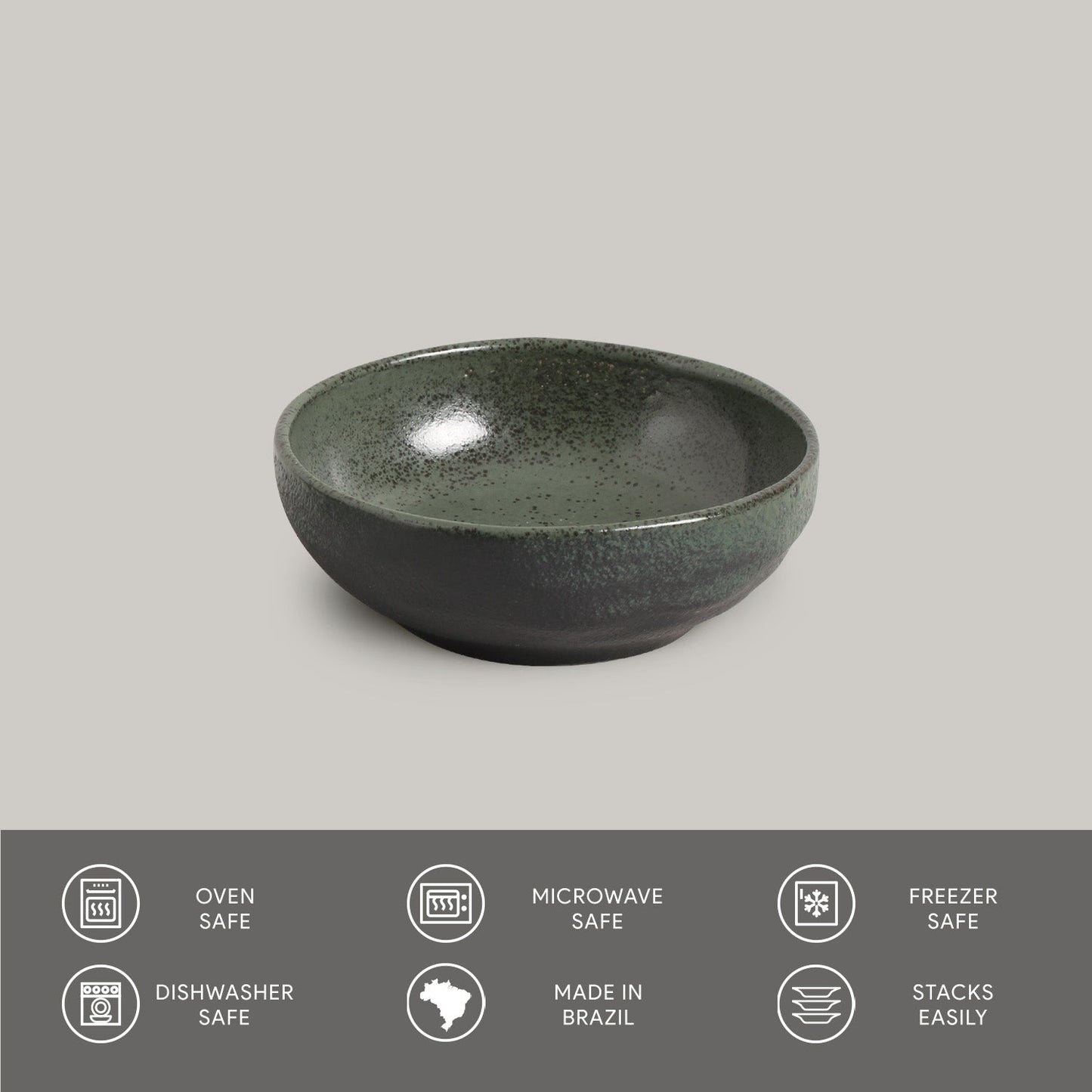 Porto Brasil GREENERY RAMEKIN ORGANIC MEDIUM STONEWARE dia. 3.54x1.18"  SKU: '14614106501