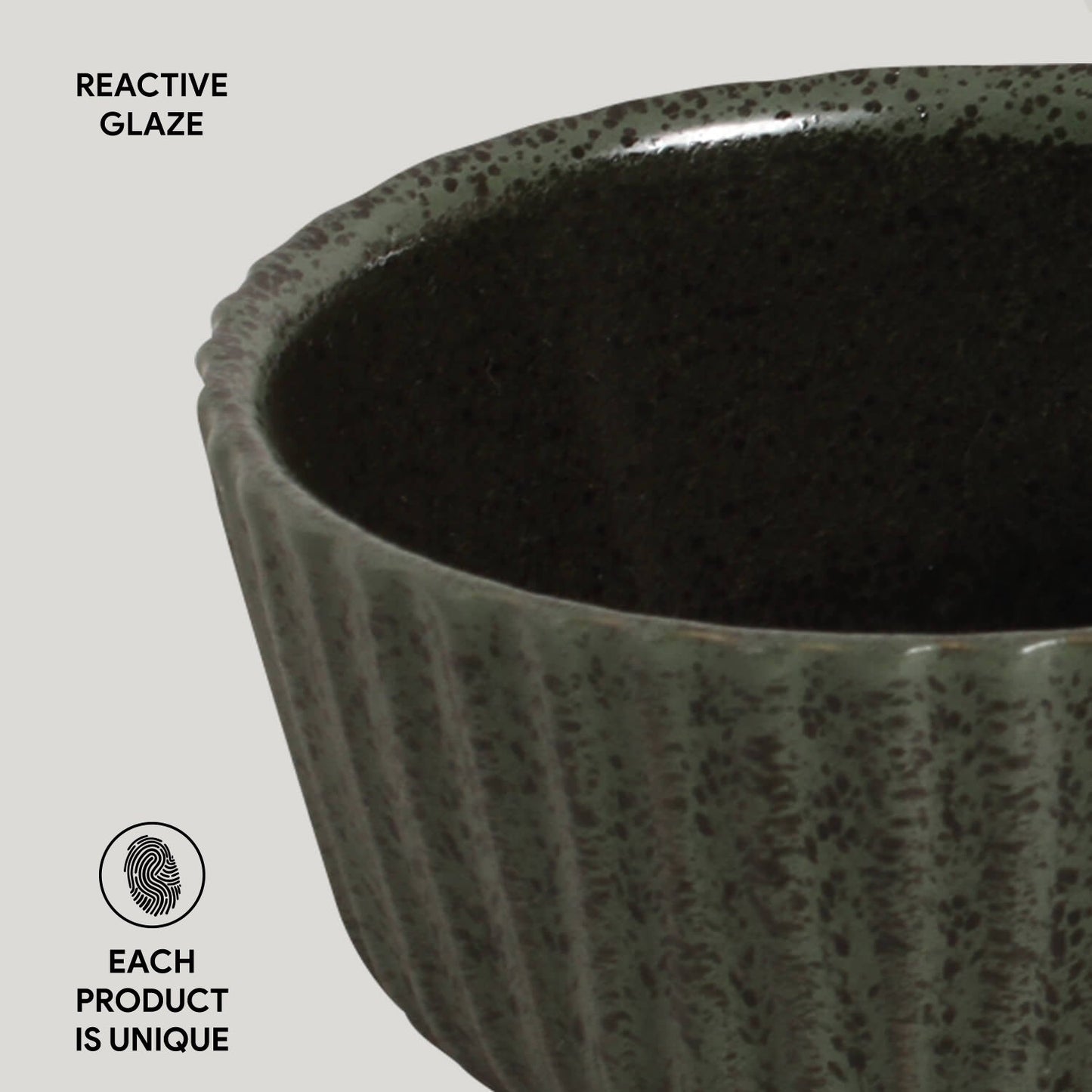 Porto Brasil GREENERY LINHAS RAMEKIN STONEWARE dia. 3.5x1.97" GREENEERY SKU: '14661106501