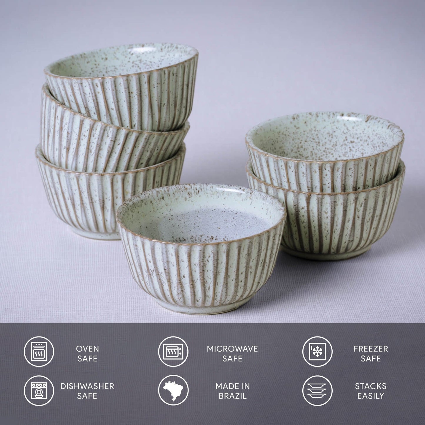 Porto Brasil PISTACHE LINHAS RAMEKIN STONEWARE dia. 3.5x1.97"  SKU: '14661108801