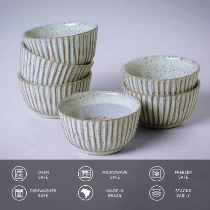 Porto Brasil PISTACHE LINHAS RAMEKIN STONEWARE dia. 3.5x1.97"  SKU: '14661108801