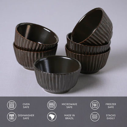 Porto Brasil METALLICA LINHAS RAMEKIN STONEWARE dia. 3.5x1.97"  SKU: '14661109301