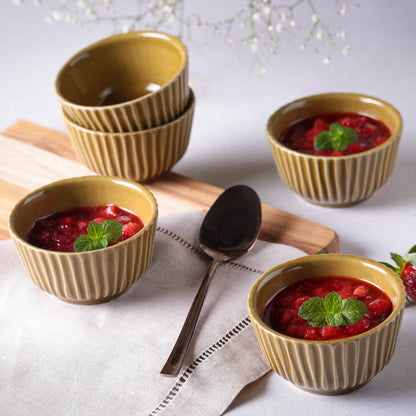 Porto Brasil AMBER LINHAS RAMEKIN STONEWARE dia. 3.5x1.97"  SKU: '1466177101