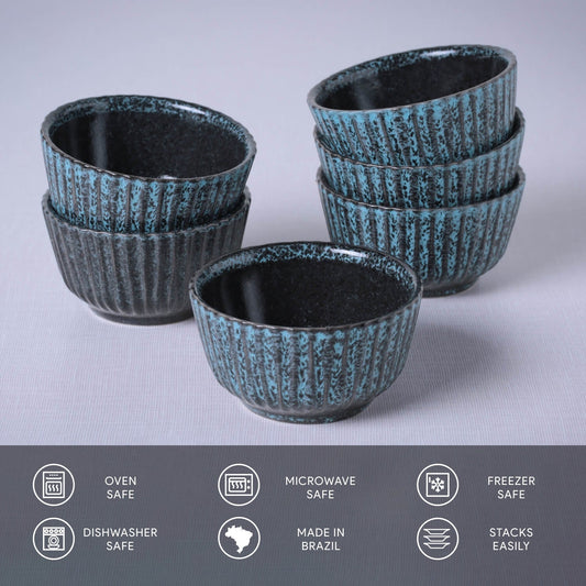 Porto Brasil NIGHT SKY LINHAS RAMEKIN STONEWARE dia. 3.5x1.97"  SKU: '1466177201
