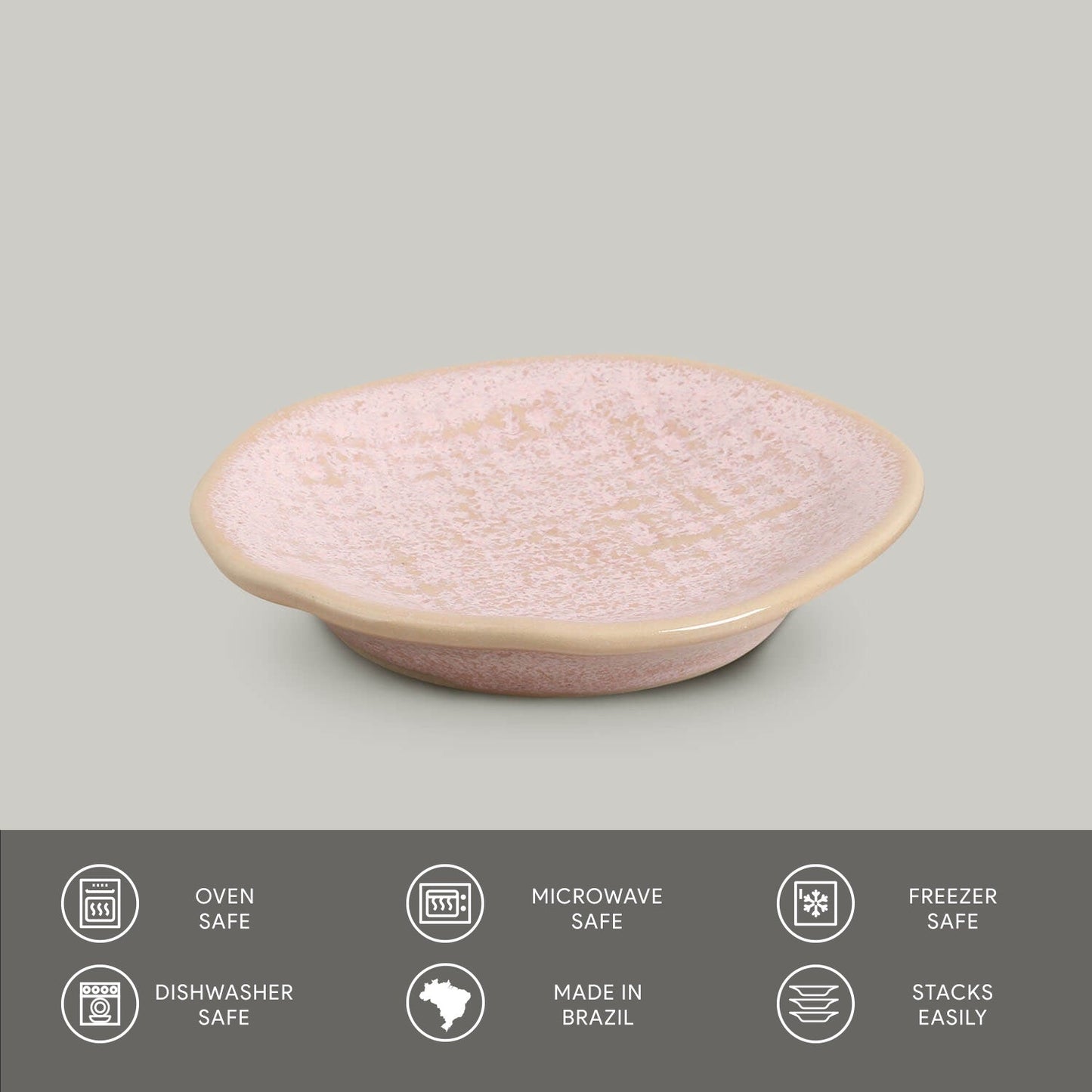 Porto Brasil LITCHI RAMEKIN JUTA STONEWARE dia. 4.33x0.87"  SKU: '14664109201