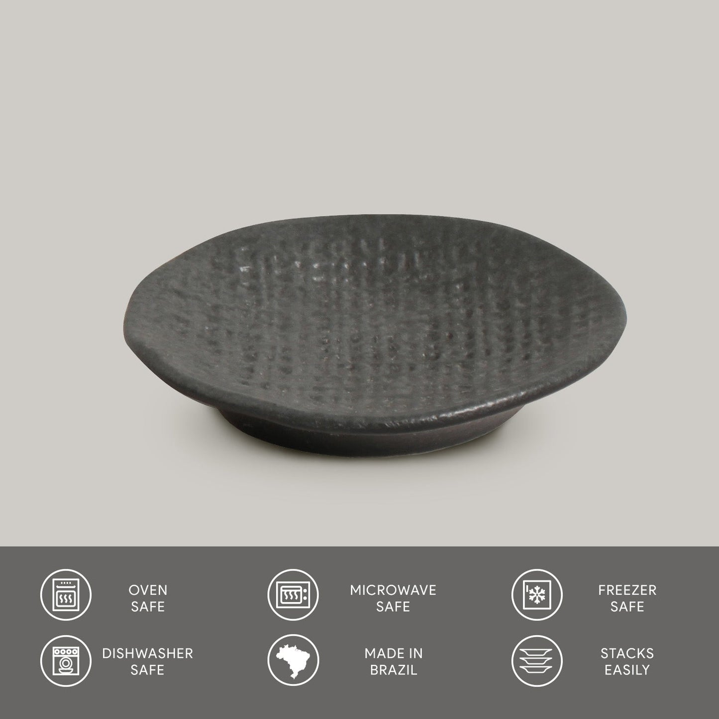 Porto Brasil CHROMIUM RAMEKIN JUTA STONEWARE dia. 4.33x0.87"  SKU: '14664115901