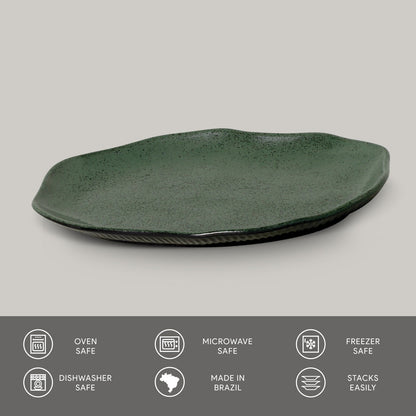 Porto Brasil GREENERY SHALLOW OVAL PR MEDIUM BIO STONEWARE dia. 11.81x7.87"  SKU: '14831106501