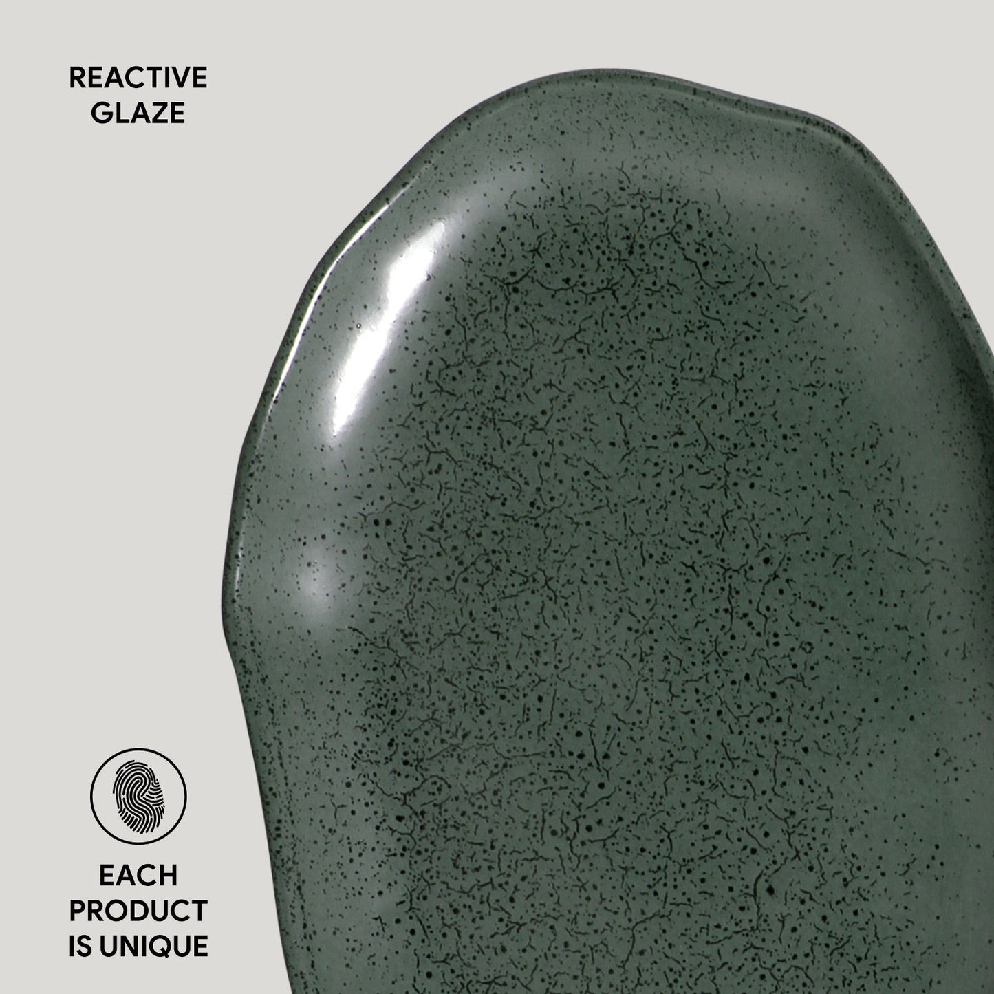 Porto Brasil GREENERY SHALLOW OVAL PR MEDIUM BIO STONEWARE dia. 11.81x7.87"  SKU: '14831106501