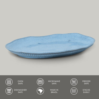 Porto Brasil BREEZE SHALLOW OVAL PR MEDIUM BIO STONEWARE dia. 11.81x7.87"  SKU: '14831109001