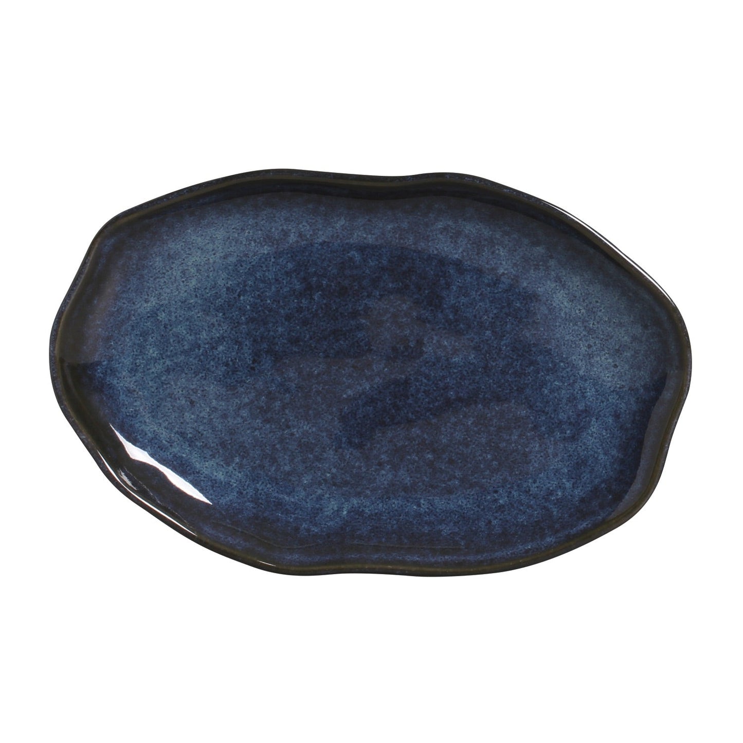 Porto Brasil DENIM SHALLOW OVAL PR MEDIUM BIO STONEWARE dia. 11.81x7.87"  SKU: '14831113001