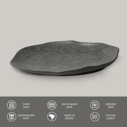 Porto Brasil CHROMIUM SHALLOW OVAL PR MEDIUM BIO STONEWARE dia. 11.81x7.87"  SKU: '14831115901