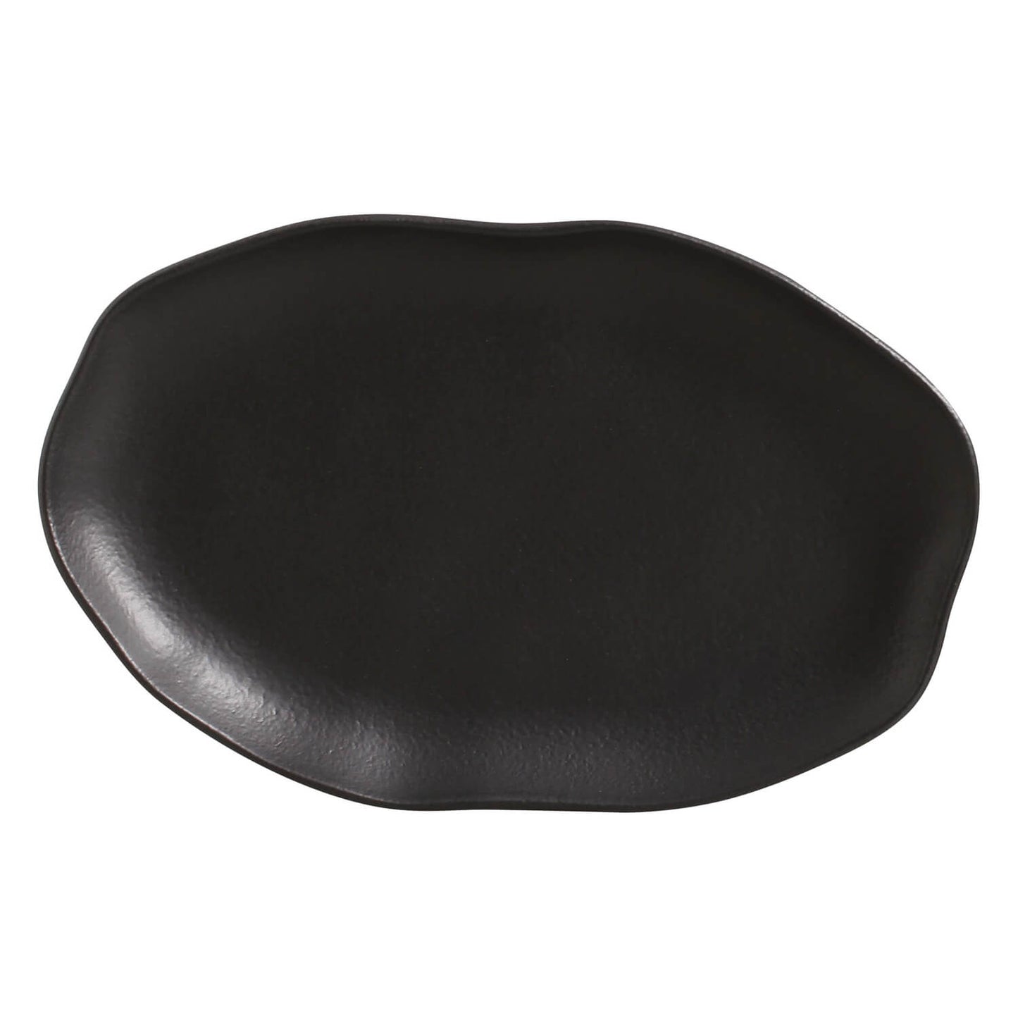 Porto Brasil MATTE BLACK SHALLOW OVAL PR MEDIUM BIO STONEWARE dia. 11.81x7.87"  SKU: '1483173901