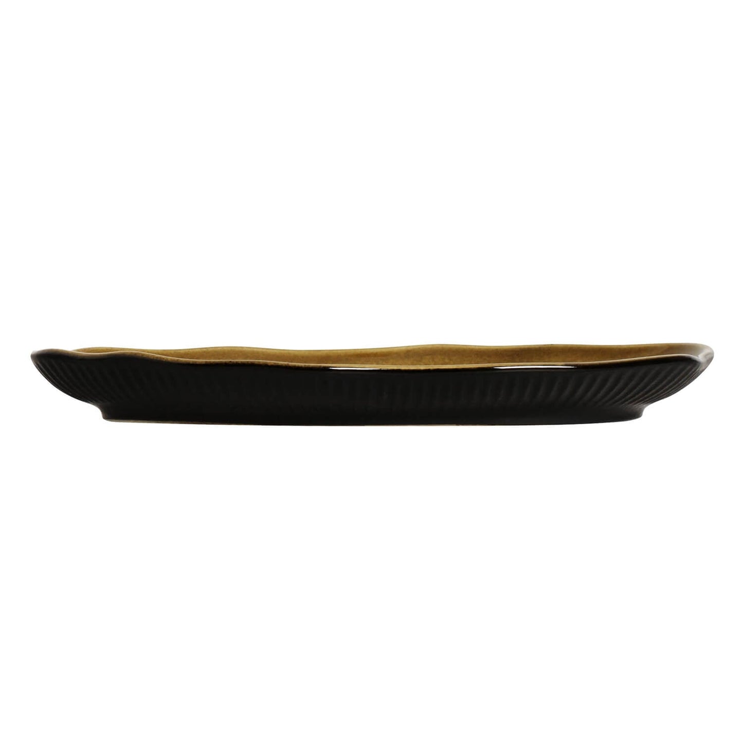Porto Brasil AMBER SHALLOW OVAL PR MEDIUM BIO STONEWARE dia. 11.81x7.87"  SKU: '1483177101