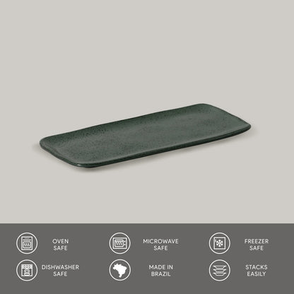 Porto Brasil GREENERY RECTANGULAR PR ORGANIC STONEWARE dia. 8.66x3.74"  SKU: '15014106501