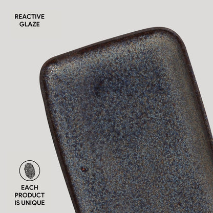 Porto Brasil TITANIUM RECTANGULAR PR ORGANIC STONEWARE dia. 8.66x3.74"  SKU: '15014109401