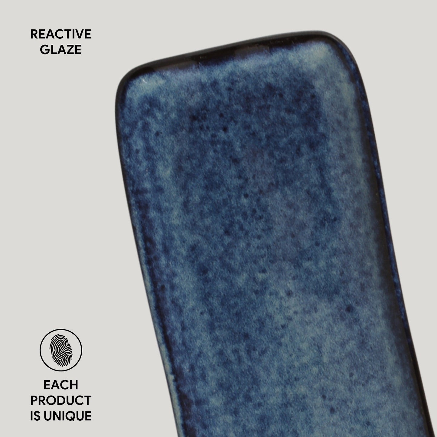 Porto Brasil DENIM RECTANGULAR PR ORGANIC STONEWARE dia. 8.66x3.74"  SKU: '15014113001