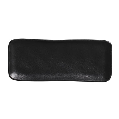 Porto Brasil MATTE BLACK RECTANGULAR PR ORGANIC STONEWARE dia. 8.66x3.74"  SKU: '1501473901