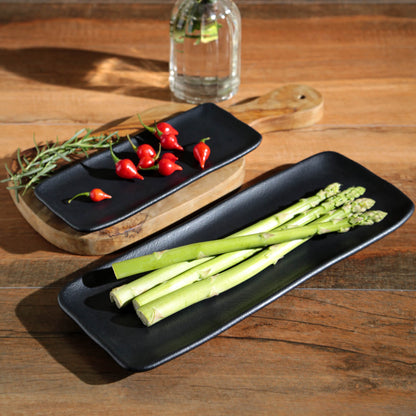 Porto Brasil MATTE BLACK RECTANGULAR PR ORGANIC STONEWARE dia. 8.66x3.74"  SKU: '1501473901
