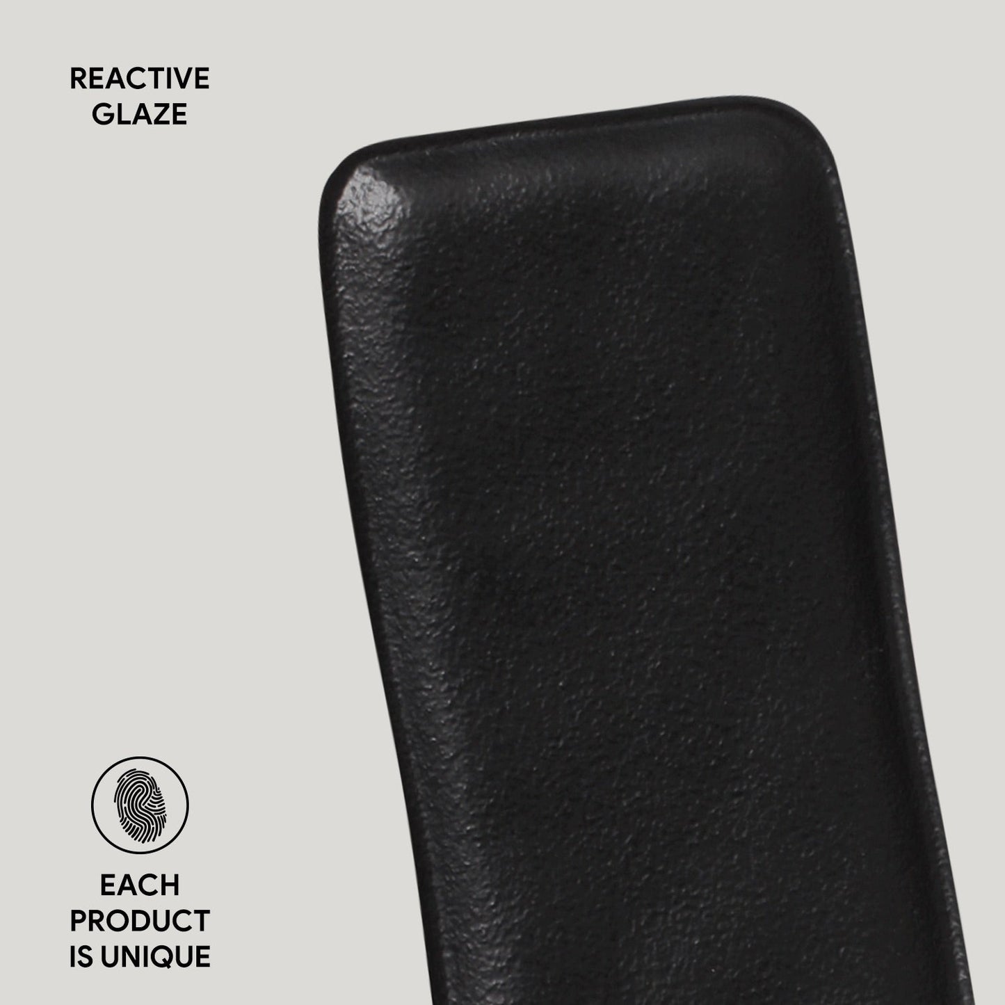 Porto Brasil MATTE BLACK RECTANGULAR PR ORGANIC STONEWARE dia. 8.66x3.74"  SKU: '1501473901