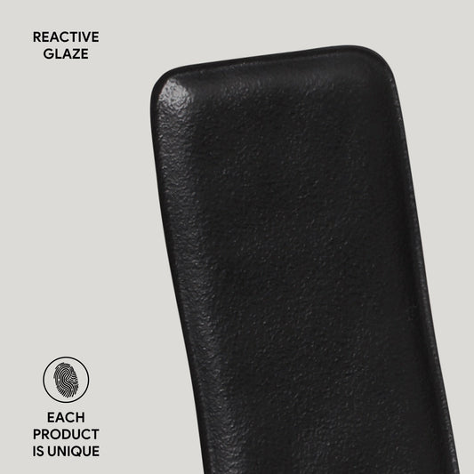 Porto Brasil MATTE BLACK RECTANGULAR PR ORGANIC STONEWARE dia. 8.66x3.74"  SKU: '1501473901