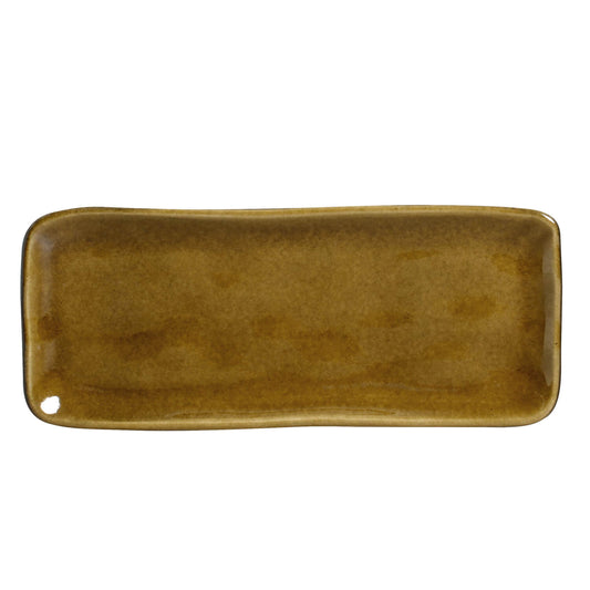 Porto Brasil AMBER RECTANGULAR PR ORGANIC STONEWARE dia. 8.66x3.74"  SKU: '1501477101