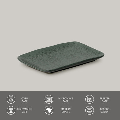 Porto Brasil GREENERY RECTANGULAR PR JUTA STONEWARE dia. 7.08x5.51"  SKU: '15064106501