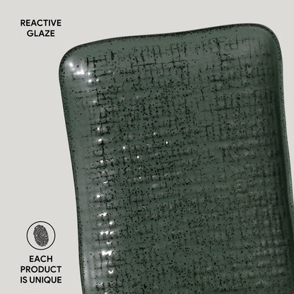 Porto Brasil GREENERY RECTANGULAR PR JUTA STONEWARE dia. 7.08x5.51"  SKU: '15064106501