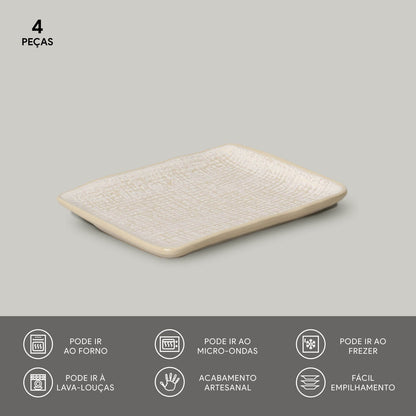 Porto Brasil LATTE RECTANGULAR PR JUTA STONEWARE dia. 7.08x5.51"  SKU: '15064108501