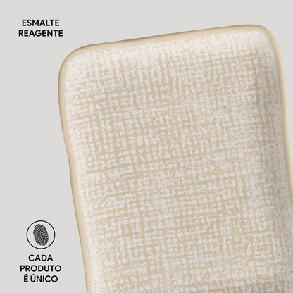 Porto Brasil LATTE RECTANGULAR PR JUTA STONEWARE dia. 7.08x5.51"  SKU: '15064108501