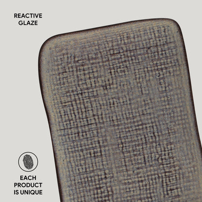 Porto Brasil TOURMALINE RECTANGULAR PR JUTA STONEWARE dia. 7.08x5.51"  SKU: '15064108901