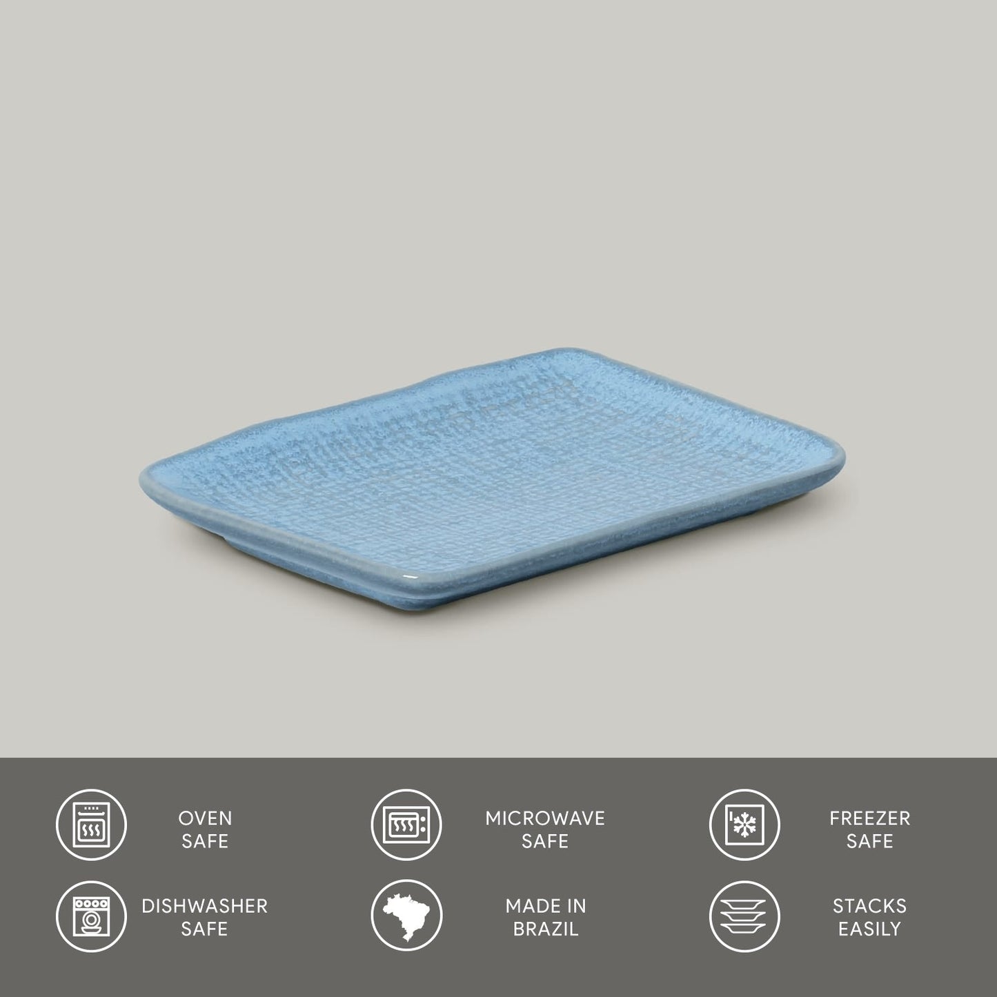 Porto Brasil BREEZE RECTANGULAR PR JUTA STONEWARE dia. 7.08x5.51"  SKU: '15064109001