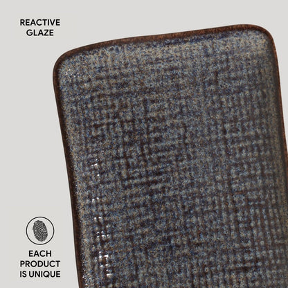 Porto Brasil TITANIUM RECTANGULAR PR JUTA STONEWARE dia. 7.08x5.51"  SKU: '15064109401