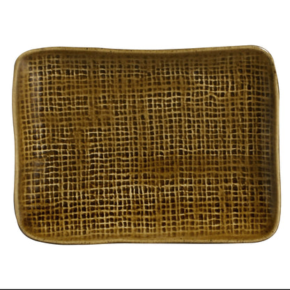 Porto Brasil AMBER RECTANGULAR PR JUTA STONEWARE dia. 7.08x5.51"  SKU: '1506477101