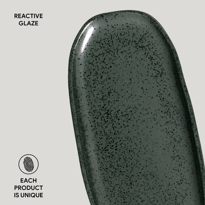 Porto Brasil GREENERY SHALLOW OVAL PR ORGANIC STONEWARE dia. 9.06x4.33"  SKU: '15114106501