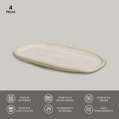 Porto Brasil LATTE SHALLOW OVAL PR ORGANIC STONEWARE dia. 9.06x4.33"  SKU: '15114108501