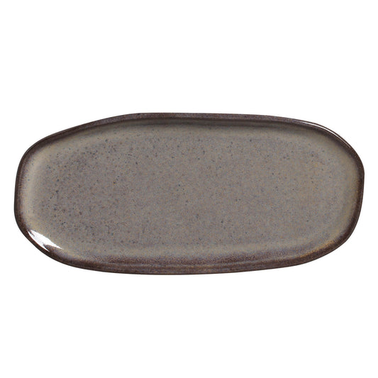 Porto Brasil TOURMALINE SHALLOW OVAL PR ORGANIC STONEWARE dia. 9.06x4.33"  SKU: '15114108901