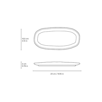 Porto Brasil LITCHI SHALLOW OVAL PR ORGANIC STONEWARE dia. 9.06x4.33"  SKU: '15114109201