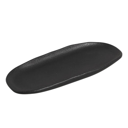 Porto Brasil MATTE BLACK SHALLOW OVAL PR ORGANIC STONEWARE dia. 9.06x4.33"  SKU: '1511473901
